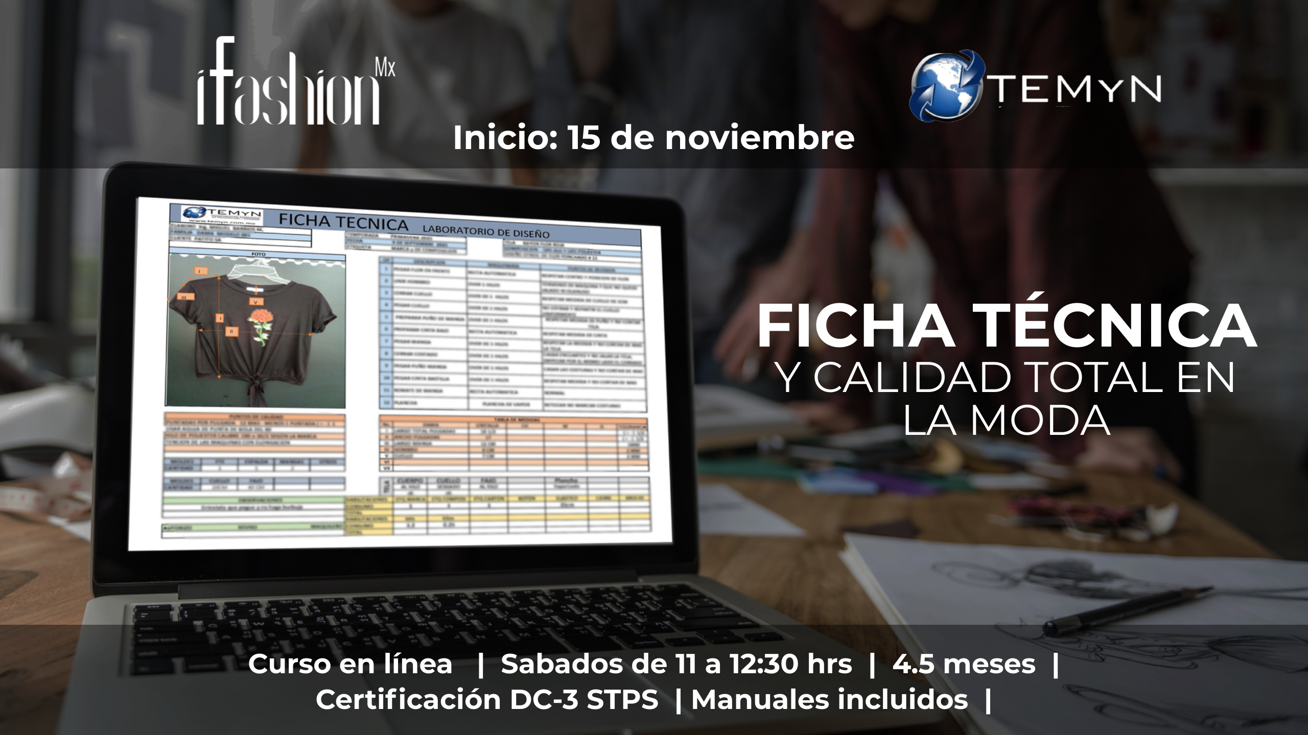 Ficha técnica y calidad total en la moda: enfoque técnico/industrial – Inicio 15/11/25